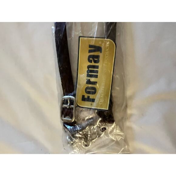 Formay Western Leather 5/8" Double Chain Curb Strap Latigo Burgandy - Picture 2 of 4